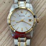 Bulova Ladies Watch Two-Tone Bracelet Round Stainless Steel Dial Date Window Photo 1