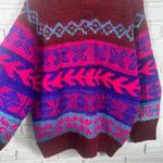 Vintage Handmade in Bolivia Wool Sweater One of a Kind Size Large Photo 6