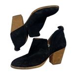 Jeffrey Campbell  Size 8.5 Black Suede Slip On Cut Out Ankle Block Heel Booties Photo 3
