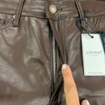 Judy Blue  Vegan Faux Leather Tummy Control Top Straight Leg Brown Pants Size 18W Photo 4