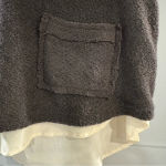 Anthropologie  Comme Toi‎ Short Sleeve Sweater w/cream lining and Distressed Trim Photo 3