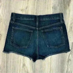 Madewell  The Dad Jean Shorts Cutoff Dark Wash Denim High Rise Button Fly Size 27 Photo 6