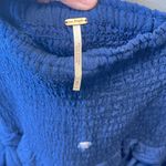 Free People  Counting Daisies Navy Floral Embroidered‎ Off Shoulder Dress Size S Photo 5