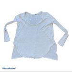 Free People  Cream Waffle Knit Long Sleeve Tunic Top size Small Photo 1