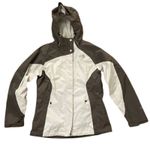The North Face  Cream and Brown HyVent Windbreaker Jacket Womens Size Medium Hood Photo 0