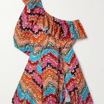 RHODE Ozzie Cotton One Shoulder Dress Multiple Size M Photo 0