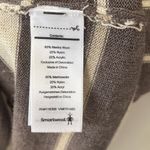 Smartwool  Brown Cream Multi Striped V Neck Sweater Merino Wool Photo 13