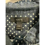 J.Crew  Denim Distressed Star‎ Button Up Shirt Size 4 Photo 5