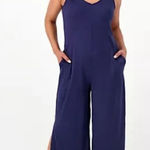 Cuddl Duds 🔴 Deep Blue Sleeveless Jumpsuit Photo 0