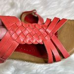Softspots Leather Sandals Women’s Size 8 braided vamp reddish orange color Photo 1