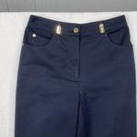 St. John  Sport by Marie Gray Straight Leg Black with Gold Dress Pants Size 2x32 Photo 9