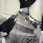 Rese Womens Small S Tropical Floral Racerback Athletic Tank Top Black USA Photo 3