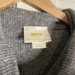 Maeve  by Anthropologie Ribbed Charcoal Gray Cowl Neck Sweater Small Photo 2