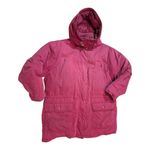 L.L.Bean Vintage Red Burgundy Goose Down Parka Coat removable hood size XL Photo 2