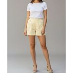 Sézane  Nicolo Cotton Poplin Shorts, Yellow Stripes, FR46/US14 Photo 1