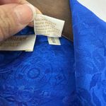 Victoria's Secret Vintage Robe P/S Blue Floral Satin Y2K Lingerie Glam Coquette Photo 3