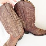 Laredo  Brown Lea Vamp Fox Western Cowgirl Boots Size 7.5 Photo 6