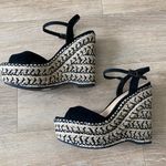 Schutz  Platform sandal Wedges Black Pattern Photo 1
