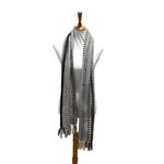 Design Imports Tribal Scarf Cream/Black One Size Black Photo 9