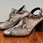 Free People  Silver Storm Mules in Snakeskin Leather 6.5 Photo 11