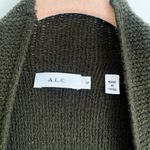 ALC Frank ALC Duster Open Cardigan Dark Green Wool Silk Photo 3