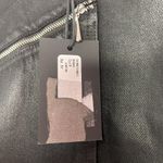 Paige  Aideen High Rise Mini skirt Coated Black Sheen Zipper Pockets Size 31 Punk Photo 4