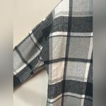 Women’s Grey Flannel Long Sleeve Western Plaid Button Down Shirt Medium Photo 5