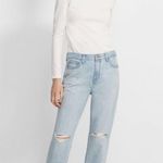 J Brand Tate Boy-Fit distressed knee light blue Jeans Photo 0