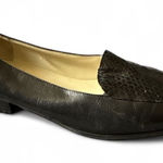 Nordstrom  Black Textured Leather Loafers Slip On Flat Shoes Size 8.5‎ Photo 0