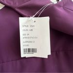 After Six Aubergine Spaghetti Strap Pleated Pocket Formal Dress 1514 Size 14 NEW Photo 12