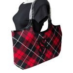 Victoria's Secret NWT, Victoria Secret Sherpa Logo Plaid Tote Weekender Bag 2023 Photo 5