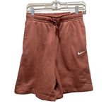 Nike Loose Fit High Rise Phoenix Fleece Shorts Women’s Size XS Beige Orange New Photo 0