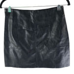 Shein Bae Black Faux Leather Mini Skirt M Size M Photo 0