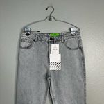 Sandrine Rose x Free People Straight Leg Jeans Sz 28 Button Fly High Rise‎ NWT Silver Photo 3