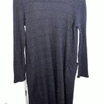 Black Ribbed Stretchy Long Sleeved Cardigan Duster Length Size Large Photo 6