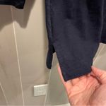 Talbots Cute navy cotton lace crochet overlay boho top  long sleeve lattice Photo 7