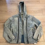 Balmain  Women’s Moto Jacket Denim Open Front Acid Wash Light Size XXL Photo 0