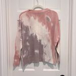 Fate Tie Dye Sweater Pink White Gray XS XSmall Long Sleeve Lightweight Pullover Photo 3