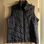 Lands' End Womens  navy white polka dot vest Photo 0