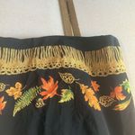 Black Skirt with Autumn Leaf Print and Gold Fringe look 12 Photo 6