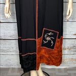 draper's & damon's Draper’s & Damon’s Sz 1X Black & Brown Patchwork 2 Pc. Jacket & Dress Outfit Set Photo 4