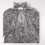 Misook ‎ Vintage Y2K Black White Spotted Shiny Zip Closure Jacket Size S Photo 4