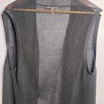 Eileen Fisher Natural Organic Linen Cascading Vest Knit Open Front Cardigan Photo 4