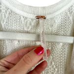 Free People  Cream Show Off Tee Tie-Front Crochet Reversible Slouchy Dolman Tee Photo 12