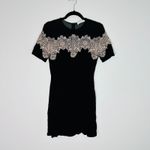 Sandro  Kyra Crepe Dress in Black Size 1 US Small Lace Career Chic Photo 2
