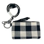 Vera Bradley Buffalo Check Zip ID and Lanyard, Black, White, Pearl Photo 6
