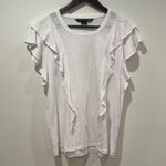 Veronica Beard NWOT Veronica Beard Bea Short Sleeve Ruffle Tee - Size XL Photo 4