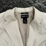 Style & Co  Stretch Striped Blazer in Beige, Size 12​​​ Photo 1