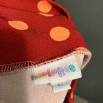 LuLaRoe B24-Women's Skirt Size L Red Orange Polka Dot Photo 3