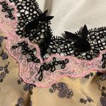 Playboy  Intimates large nightie teddy runs small crochet lace trimmed bunnies Photo 4